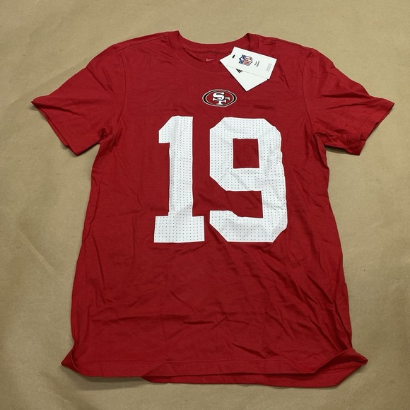 The Nike Tee San Francisco 49ers Deebo Samuel #19 Men's Red T-Shirt Size S Small - Picture 1 of 12